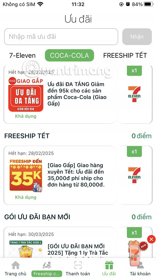 Thông tin ưu đãi 