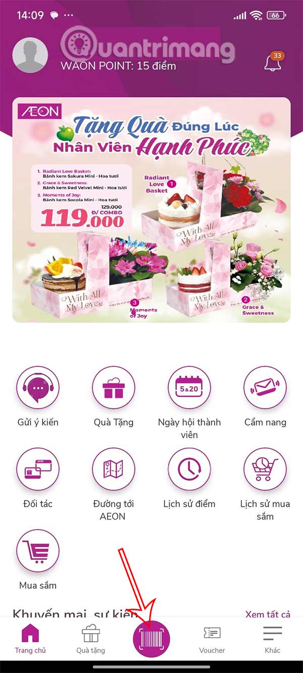 Mã QR trên AEON VietNam