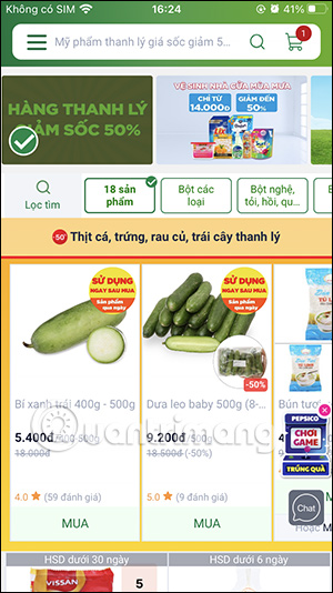 Sản phẩm giảm giá sốc 