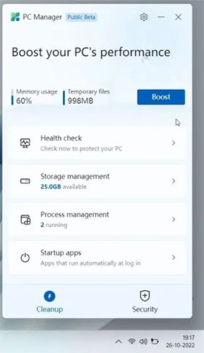Screenshot 8 của Microsoft PC Manager