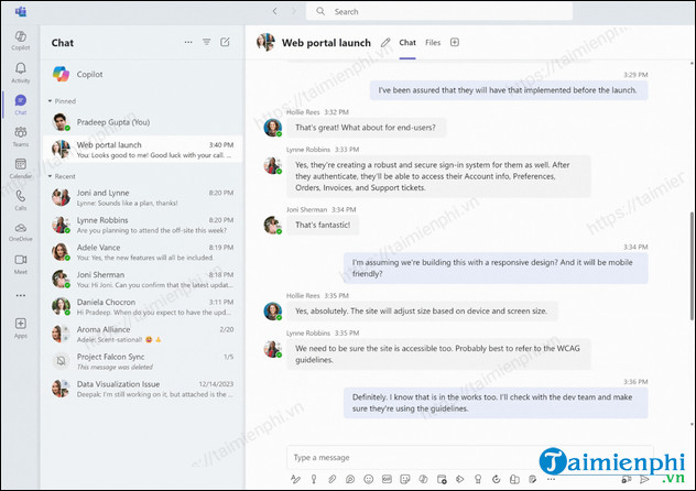 tai microsoft teams tren may tinh
