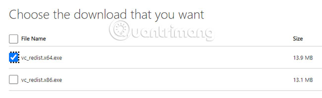 Chọn file .exe mong muốn