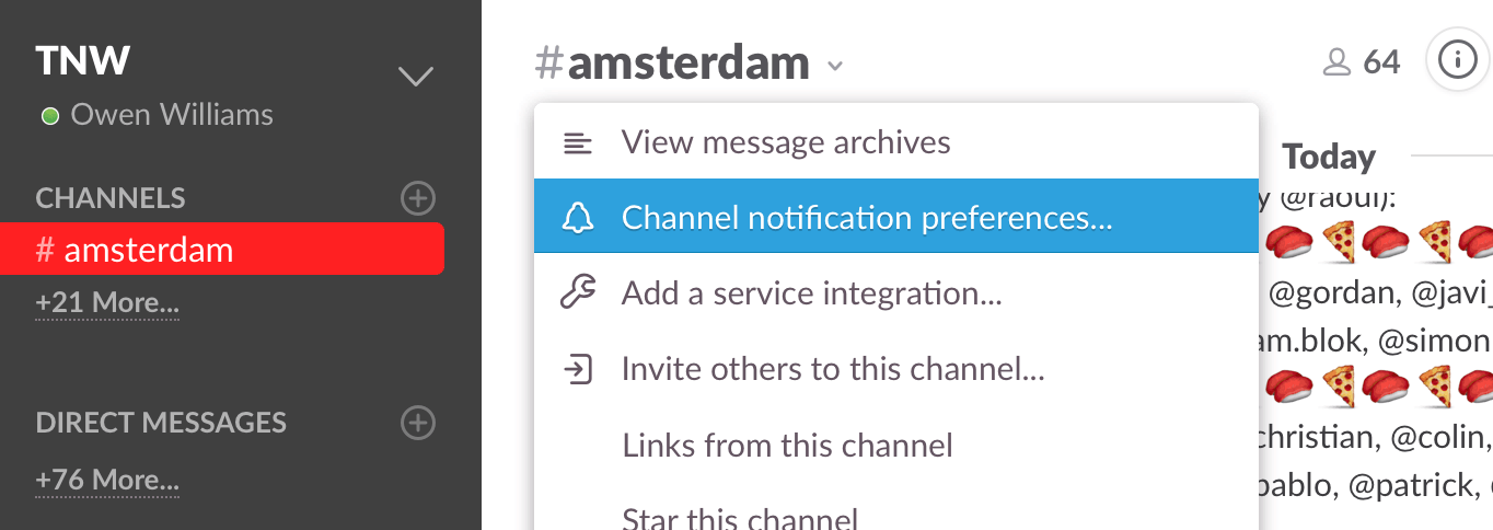 chức năng thông báo Notification trên Slack