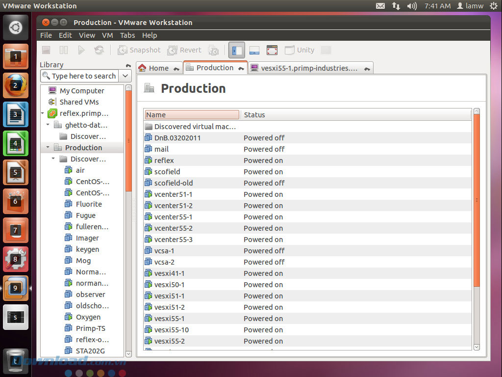 Screenshot 1 của VMware Workstation