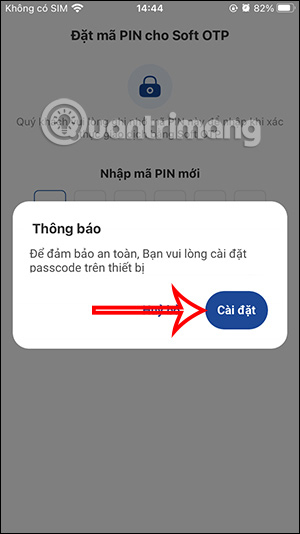 Đặt mã PIN VNPAY